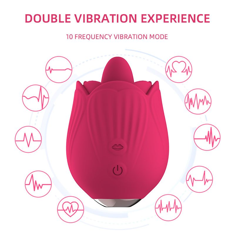 Rose vibrator with licking function 800x800